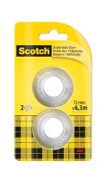 Scotch doppelseitiges Klebeband 12,0 mm x 6,3 m, 2 Rollen