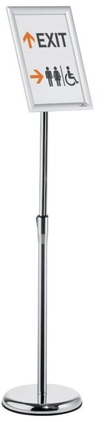 DURABLE Infoständer silber DIN A4 25,0 x 25,0 x 77,0 - 120,5 cm, 1 St.