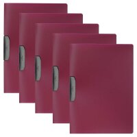 5 DURABLE Klemmhefter DURASWING  dunkelrot  ( 229531 )