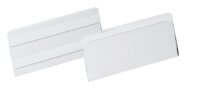 DURABLE Etikettentaschen HARD COVER transparent 15,0 x 6,7 cm, 10 St.