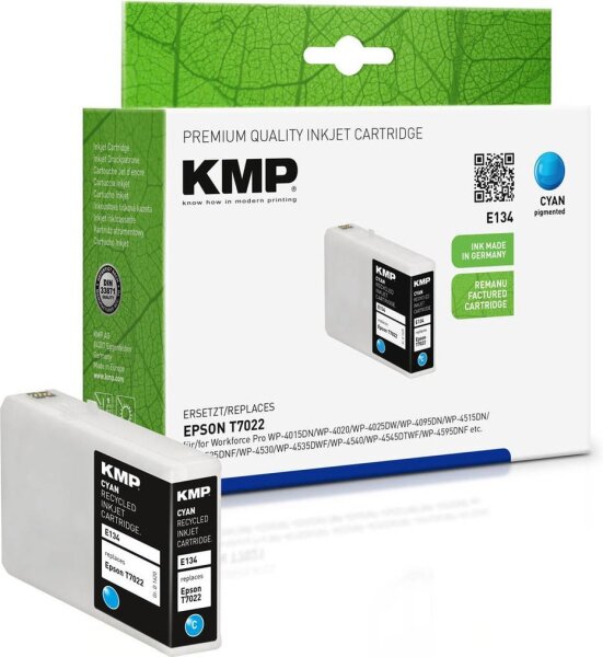 KMP E134 cyan Druckerpatrone kompatibel zu EPSON T7022XL