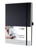 SIGEL Notizbuch Conceptum® ca. DIN A4 blanko, schwarz Hardcover 194 Seiten, 1 St.