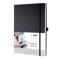SIGEL Notizbuch Conceptum® ca. DIN A4 blanko, schwarz Hardcover 194 Seiten, 1 St.