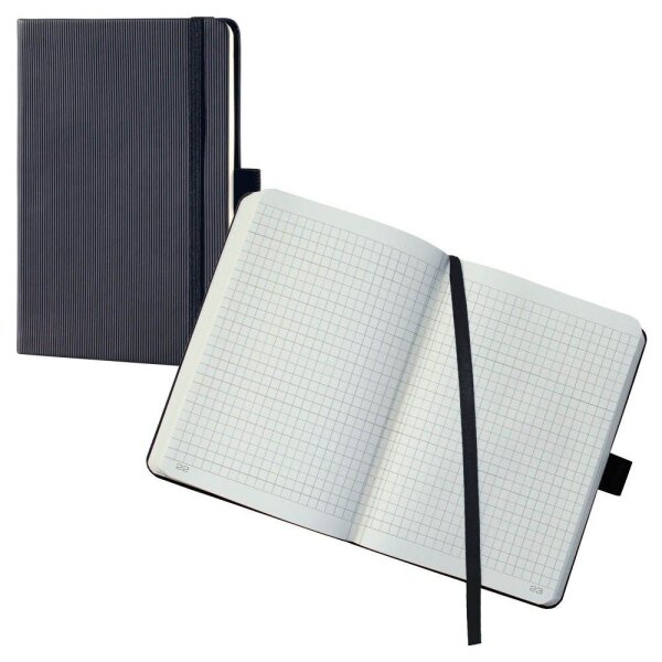 SIGEL Notizbuch Conceptum® ca. DIN A6 kariert, schwarz Hardcover 194 Seiten, 1 St.