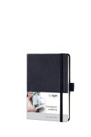 SIGEL Notizbuch Conceptum® ca. DIN A6 kariert, schwarz Hardcover 194 Seiten, 1 St.