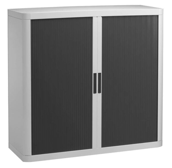 PAPERFLOW easyOffice Rollladenschrank weiß, anthrazit ohne Fachböden 110,0 x 41,5 x 104,0 cm