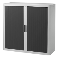 PAPERFLOW easyOffice Rollladenschrank weiß, anthrazit ohne Fachböden 110,0 x 41,5 x 104,0 cm