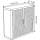 PAPERFLOW easyOffice Rollladenschrank weiß, anthrazit ohne Fachböden 110,0 x 41,5 x 104,0 cm