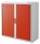 PAPERFLOW easyOffice Rollladenschrank weiß, rot ohne Fachböden 110,0 x 41,5 x 104,0 cm