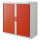 PAPERFLOW easyOffice Rollladenschrank weiß, rot ohne Fachböden 110,0 x 41,5 x 104,0 cm