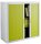 PAPERFLOW easyOffice Rollladenschrank weiß, grün ohne Fachböden 110,0 x 41,5 x 104,0 cm