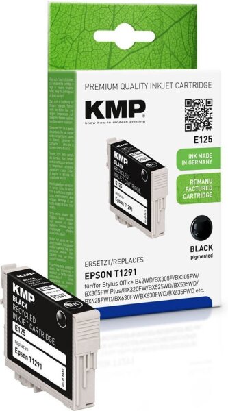 KMP E125 schwarz Druckerpatrone kompatibel zu EPSON T1291L