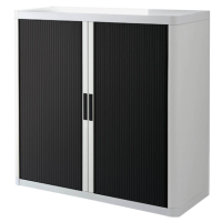PAPERFLOW easyOffice Rollladenschrank weiß, schwarz ohne Fachböden 110,0 x 41,5 x 104,0 cm