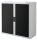 PAPERFLOW easyOffice Rollladenschrank weiß, schwarz ohne Fachböden 110,0 x 41,5 x 104,0 cm