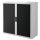 PAPERFLOW easyOffice Rollladenschrank weiß, schwarz ohne Fachböden 110,0 x 41,5 x 104,0 cm