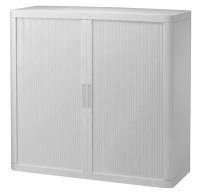 PAPERFLOW easyOffice Rollladenschrank weiß ohne Fachböden 110,0 x 41,5 x 104,0 cm