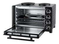 UNOLD 68885 Minibackofen mit Kochplatten schwarz