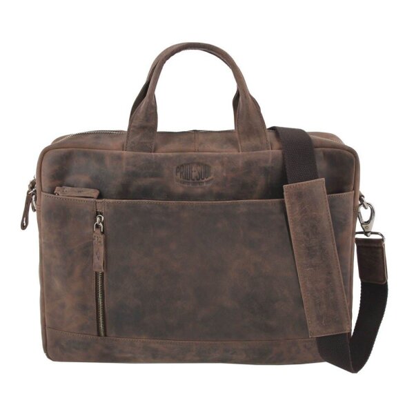 PRIDE & SOUL Laptoptasche RAILY Leder braun 47158 bis 38,1 cm (15 Zoll)