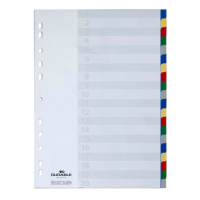 DURABLE Ordnerregister DIN A4 Vollformat blanko blau,...