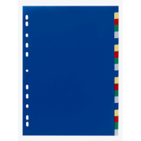 DURABLE Ordnerregister DIN A4 Vollformat blanko blau, gelb, rot, grün, grau 20-teilig, 1 Satz