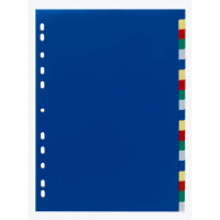 DURABLE Ordnerregister DIN A4 Vollformat blanko blau, gelb, rot, grün, grau 20-teilig, 1 Satz