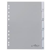DURABLE Ordnerregister DIN A4 Vollformat 1-5 grau...