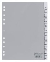 DURABLE Ordnerregister DIN A4 Vollformat Jan.-Dez. grau...