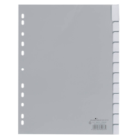 DURABLE Ordnerregister DIN A4 Vollformat Jan.-Dez. grau 12-teilig mit Wechseltaben, 1 Satz