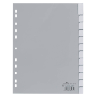 DURABLE Ordnerregister DIN A4 Vollformat Jan.-Dez. grau 12-teilig mit Wechseltaben, 1 Satz