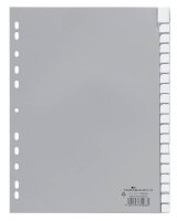 DURABLE Ordnerregister DIN A4 Vollformat A-Z grau 20-teilig mit Wechseltaben, 1 Satz