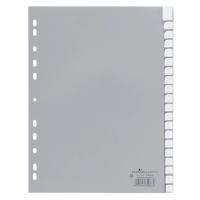 DURABLE Ordnerregister DIN A4 Vollformat A-Z grau 20-teilig mit Wechseltaben, 1 Satz