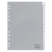 DURABLE Ordnerregister DIN A4 Vollformat A-Z grau 20-teilig mit Wechseltaben, 1 Satz