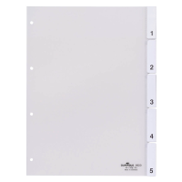 DURABLE Ordnerregister DIN A4 Vollformat 1-5 transparent...