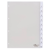 DURABLE Ordnerregister DIN A4 Vollformat 1-10 transparent...