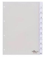 DURABLE Ordnerregister DIN A4 Vollformat 1-10 transparent...