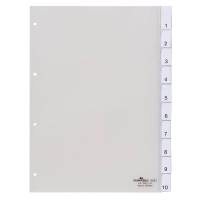 DURABLE Ordnerregister DIN A4 Vollformat 1-10 transparent...