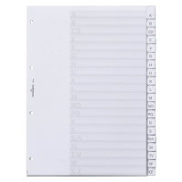 DURABLE Ordnerregister DIN A4 Vollformat A-Z transparent 20-teilig, 1 Satz