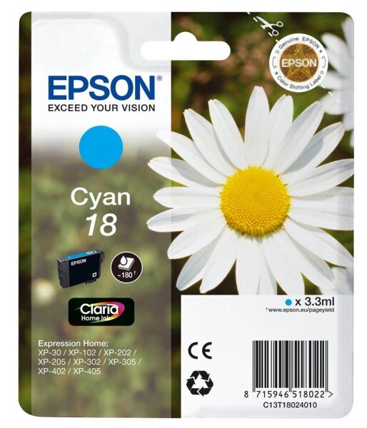 EPSON 18 / T1802 (Gänseblümchen) cyan Druckerpatrone