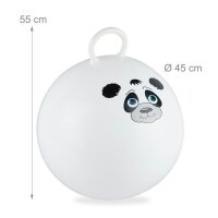 relaxdays Hüpfball Panda weiß mit Motiv, Ø 45,0 cm, 1 St.