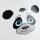relaxdays Hüpfball Panda weiß mit Motiv, Ø 45,0 cm, 1 St.