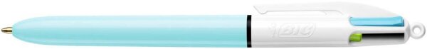 BIC 4-Farben-Kugelschreiber 4-Colours Fun hellblau, Schreibfarbe: türkisblau, pink, hellgrün, lila, 1 St.