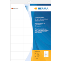 HERMA Adressetiketten 4441 weiß 70,0 x 42,0 mm, 20 Blatt