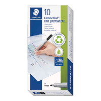 STAEDTLER Lumocolor Folienstifte schwarz 1,0 mm non-permanent, 10 St.