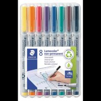 STAEDTLER Lumocolor Folienstifte-Set farbsortiert non-permanent, 8 St.