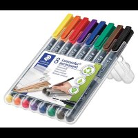 STAEDTLER Lumocolor Folienstifte-Set farbsortiert permanent, 8 St.