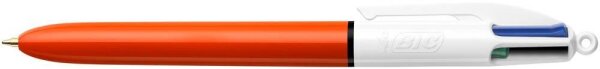 BIC 4-Farben-Kugelschreiber Original orange/weiß, Schreibfarbe: schwarz, blau, rot, grün, 1 St.
