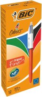 BIC 4-Farben-Kugelschreiber Original orange/weiß,...