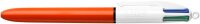 BIC 4-Farben-Kugelschreiber Original orange/weiß, Schreibfarbe: schwarz, blau, rot, grün, 1 St.