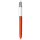 BIC 4-Farben-Kugelschreiber Original orange/weiß, Schreibfarbe: schwarz, blau, rot, grün, 1 St.
