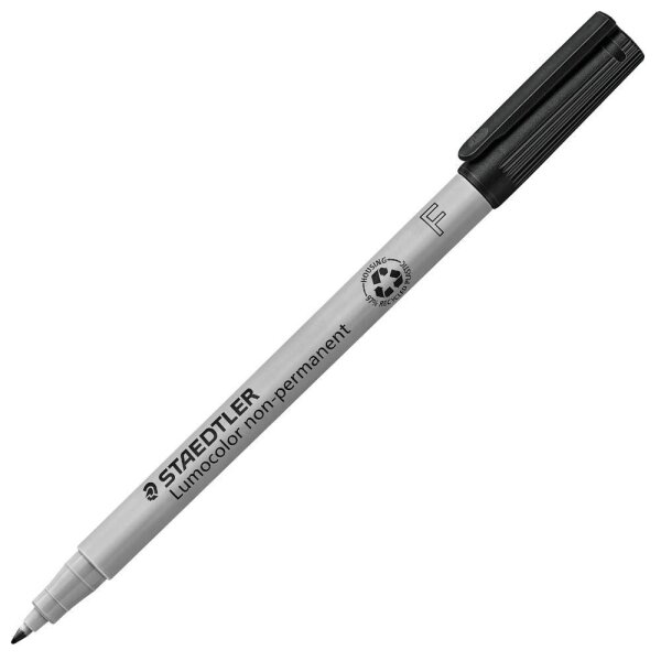 STAEDTLER Lumocolor Folienstifte schwarz 0,6 mm non-permanent, 10 St.